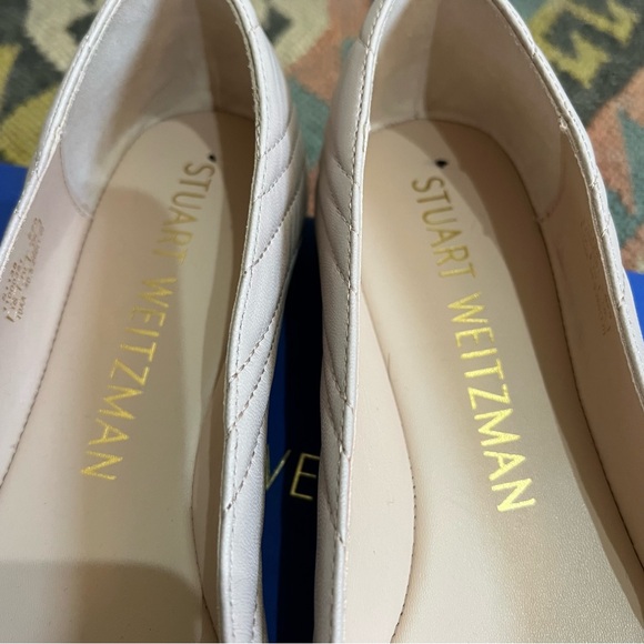 STUART WEITZMAN Hillia In Latte Light Beige Nappa Quilted Leather US10 AA - Picture 10 of 17